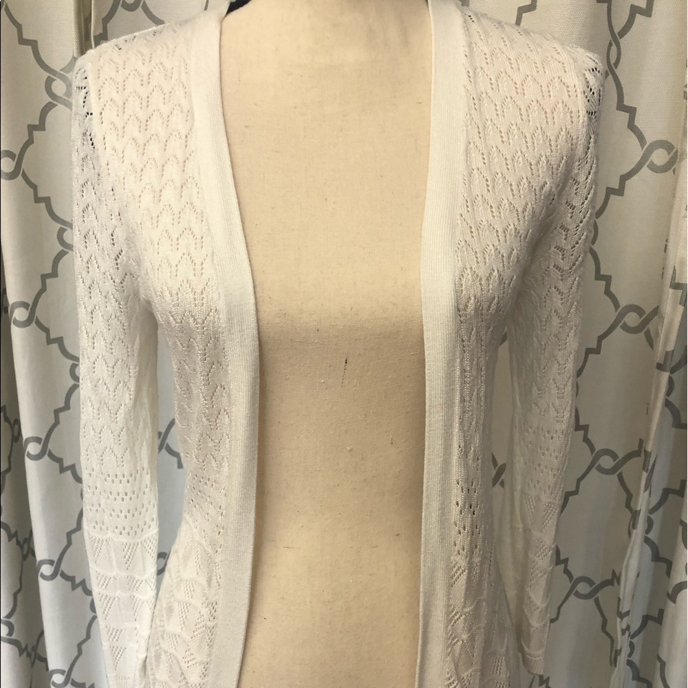 Ann Taylor Loft white cardigan size S